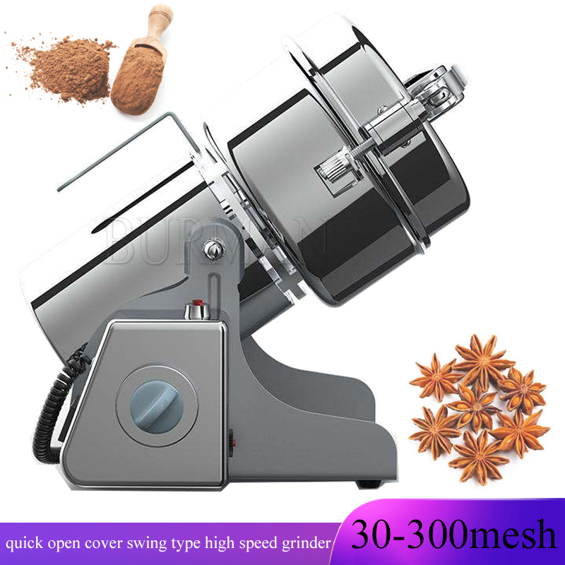Electric Grain Mill 2500W - Moedor de Aço Inoxidável, Moinho Elétrico