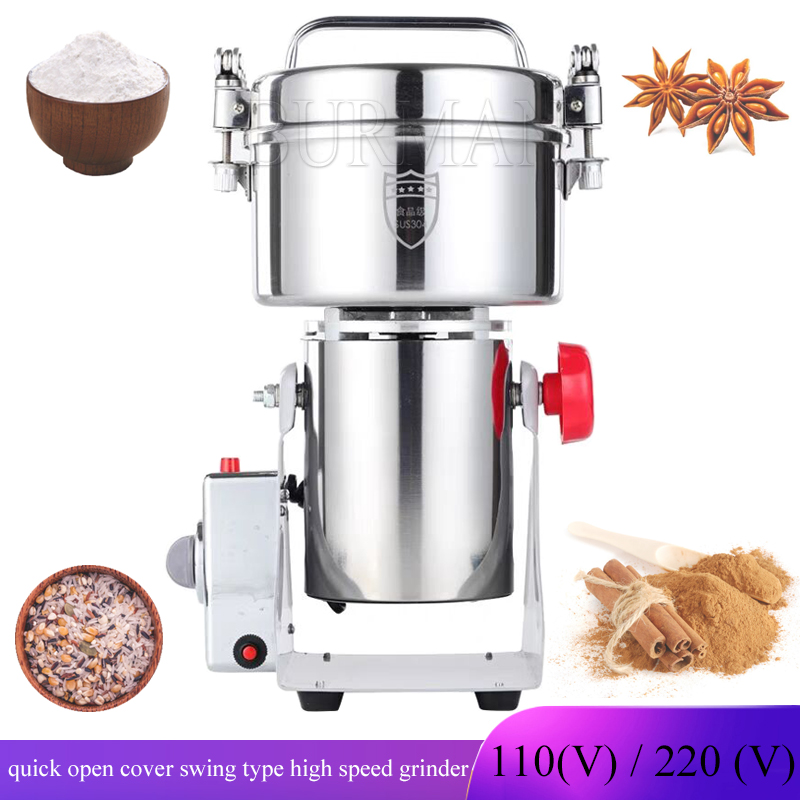 Electric Grain Mill 2500W - Moedor de grãos elétrico, triturador de