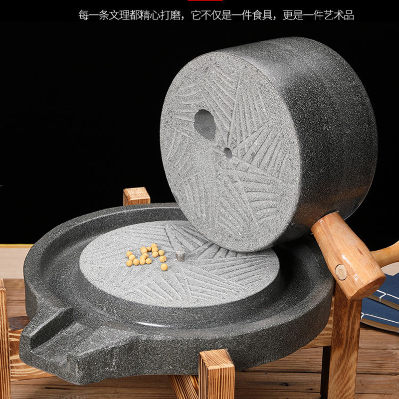 Flour Mill Grinder Stone Burr - Mão cinzelado moinho de pedra, farinha