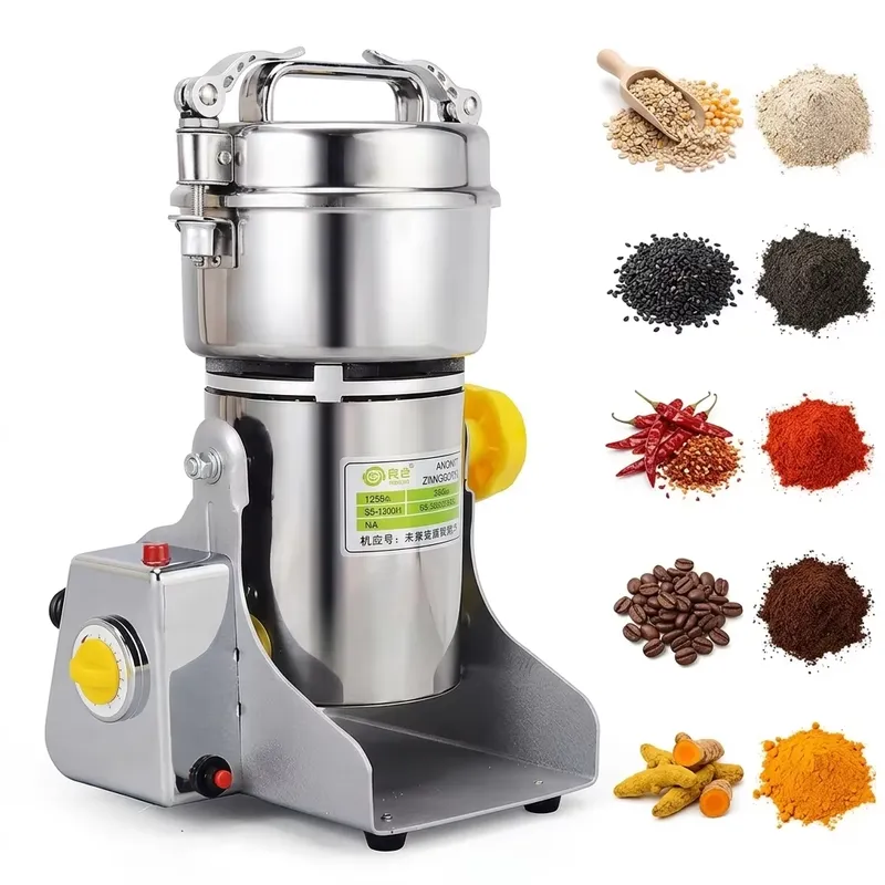 Dry Grain Grinder Stainless Steel - Moedor Elétrico de Café, Grãos, Pimenta