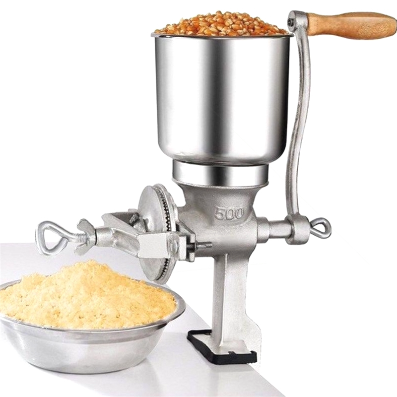 Grain Mill Grinder Hand Crank - Moinho de grãos manual com funil