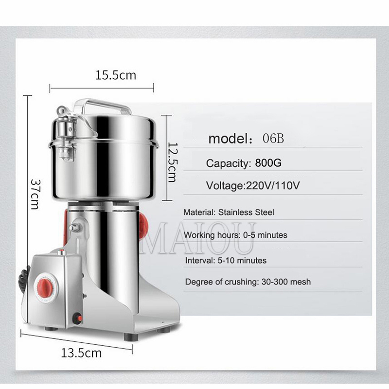 Moedor elétrico comercial de g - Electric Grain Mill 2500W avaliação e preço