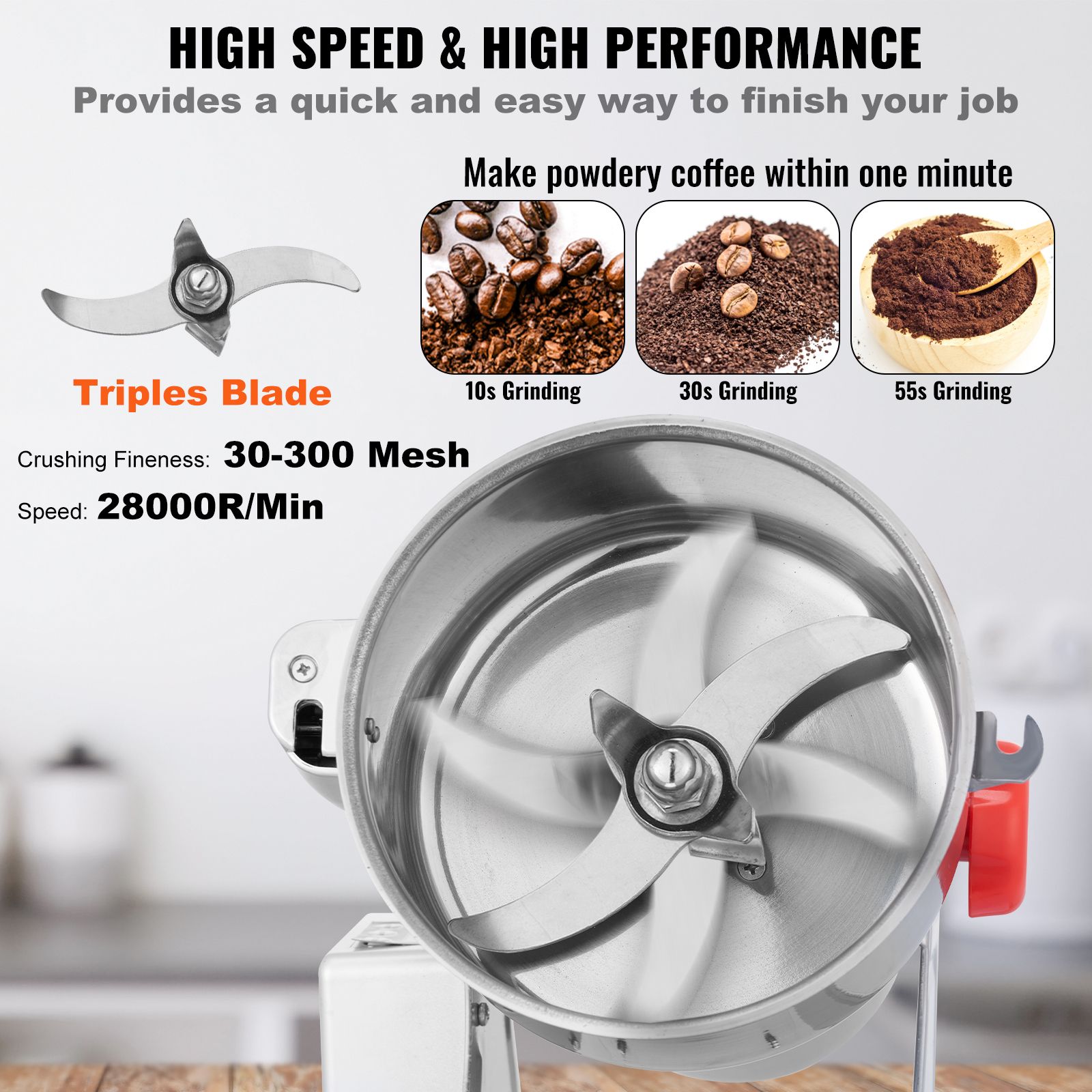Moedor de Grãos Elétrico de 10 - Spice Grinder Machine Commercial 1000G avaliação e preço