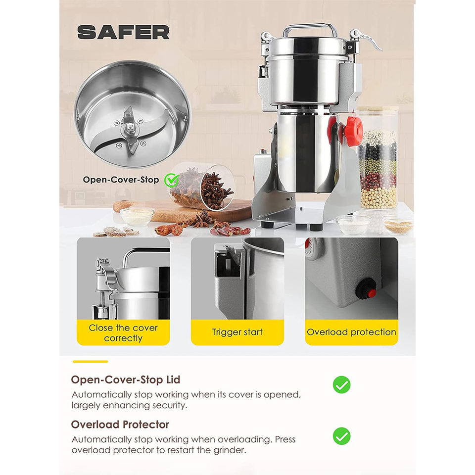 Moedor de Grãos Elétrico Comer - Herb Grinder Machine Commercial avaliação e preço