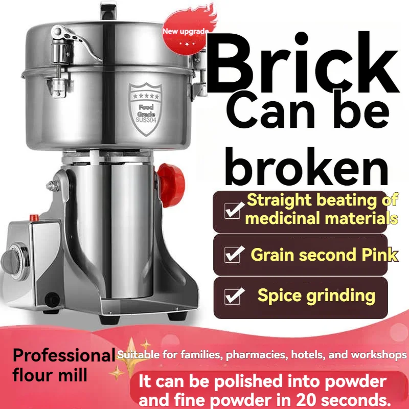 Moedor seco apenas 4500G - Máq - Dry Grain Grinder Stainless Steel avaliação e preço