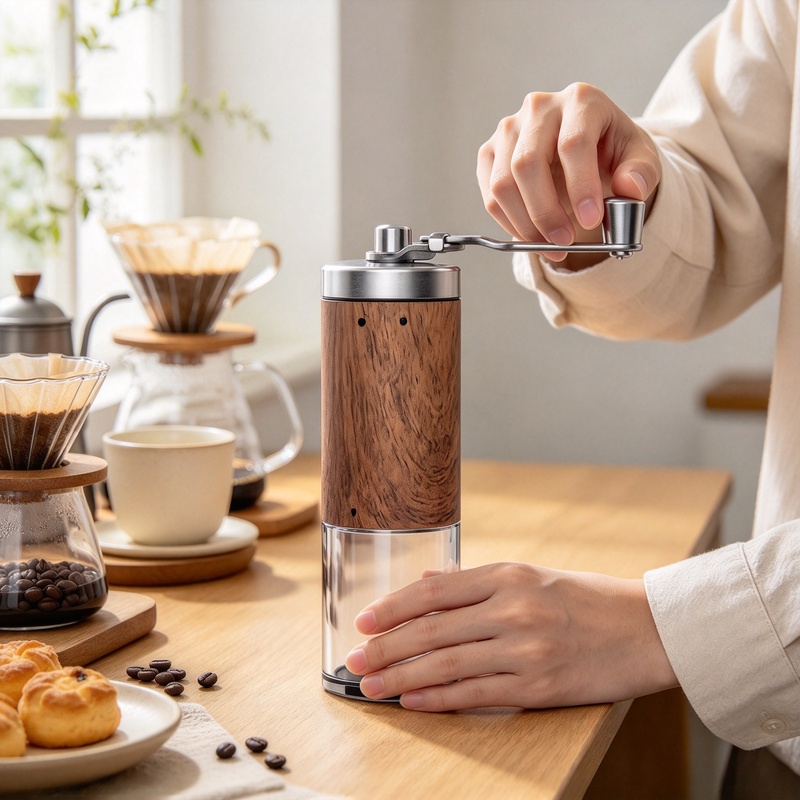 Moedor de café portátil com ma - Grain Mill Grinder Hand Crank avaliação e preço