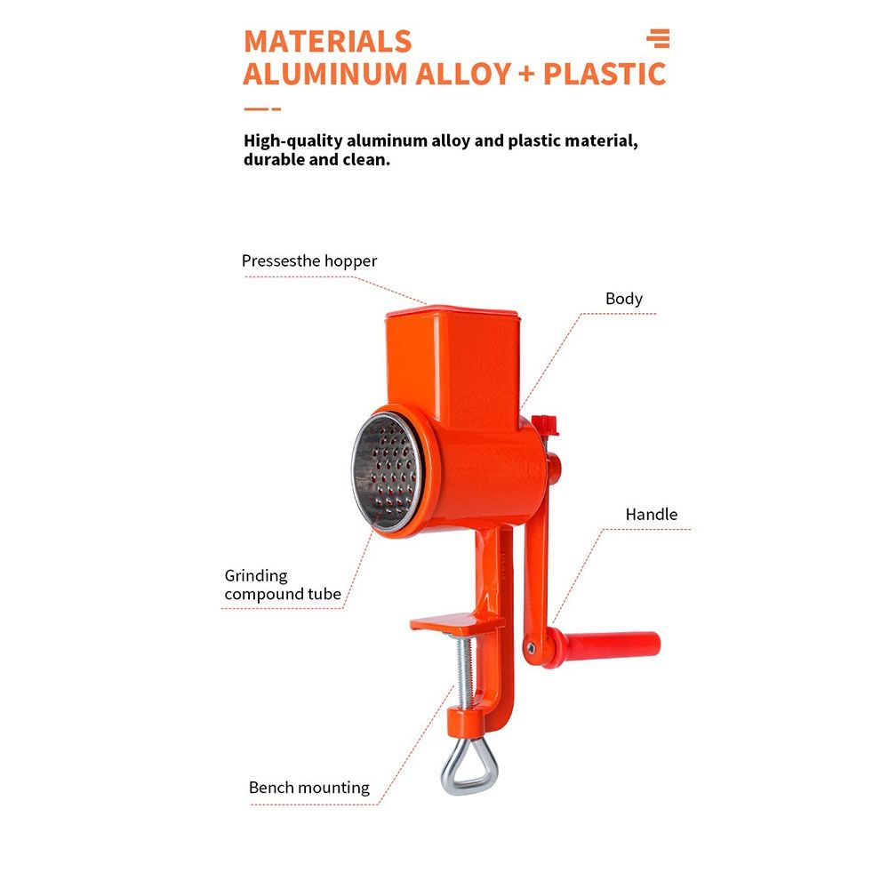 Moinho de Grãos Manual com Man - Grain Mill Grinder Hand Crank avaliação e preço