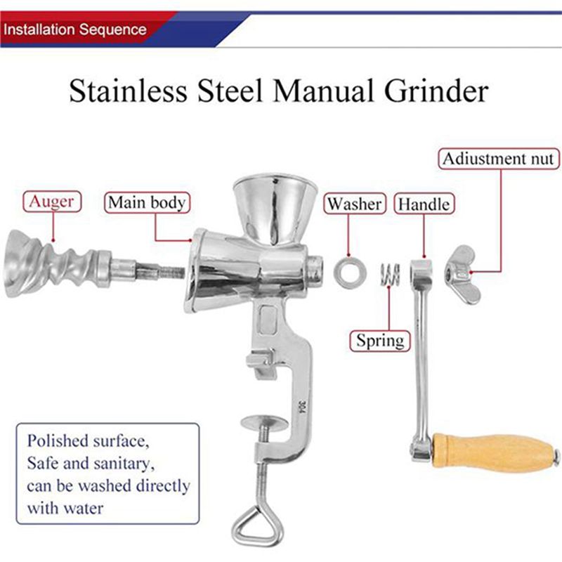 Moedor de Grãos Manual ABJI, M - Grain Mill Grinder Hand Crank avaliação e preço