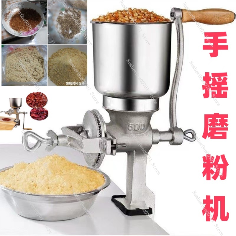 Moedor manual de ferro fundido - Grain Mill Grinder Hand Crank avaliação e preço