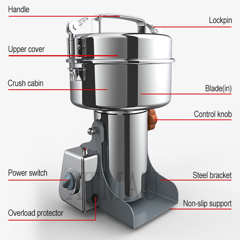 Moinho elétrico de grãos tipo  - Electric Grain Mill 2500W avaliação e preço