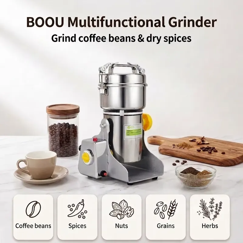 Moedor Elétrico de Café, Grãos - Dry Grain Grinder Stainless Steel avaliação e preço