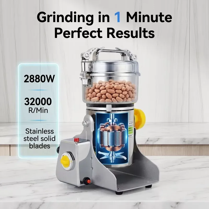 Moedor Elétrico de Café, Grãos - Dry Grain Grinder Stainless Steel avaliação e preço