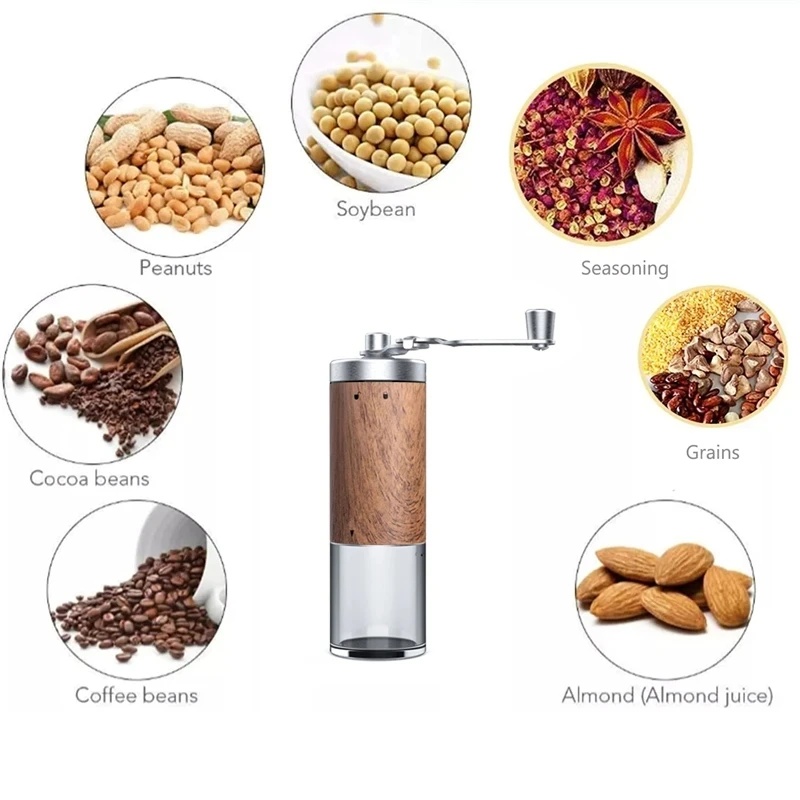 Moedor de café manual com acab - Grain Mill Grinder Hand Crank avaliação e preço