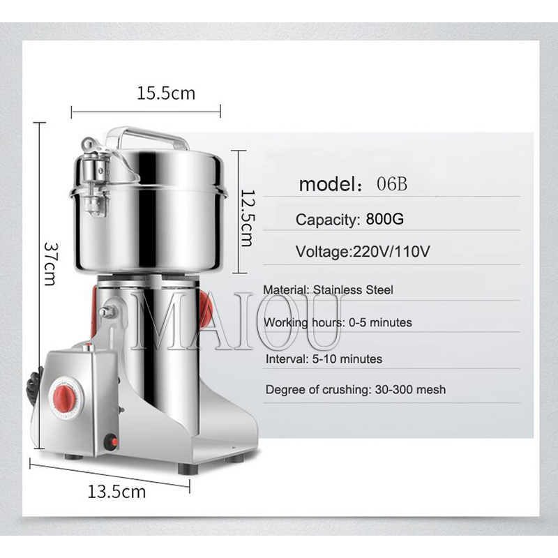 Moedor de Grãos Elétrico em Aç - Electric Grain Mill 2500W avaliação e preço